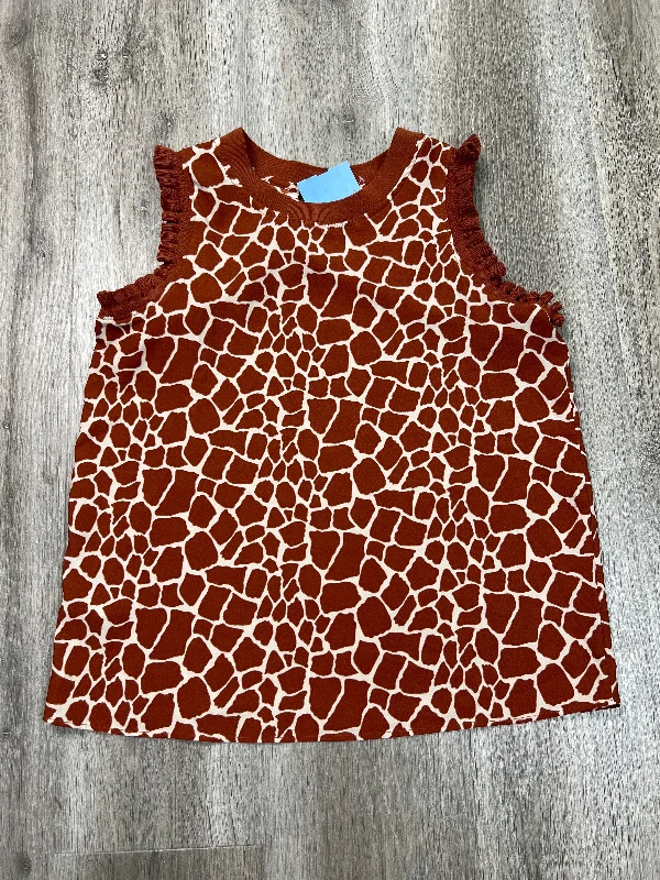 Top Sleeveless By Ann Taylor In Animal Print, Size: Xs