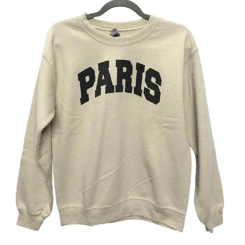 Sweatshirt Crewneck By Gildan In Beige, Size: S