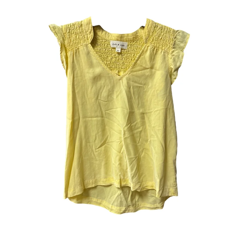 Top Sleeveless By Cloth & Stone In Yellow, Size: Xs