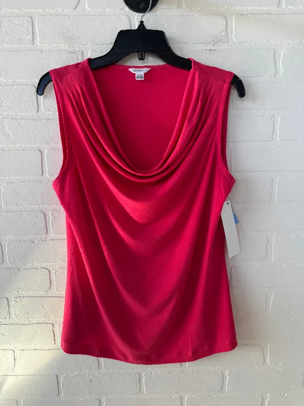 Top Sleeveless By Calvin Klein In Pink, Size: L