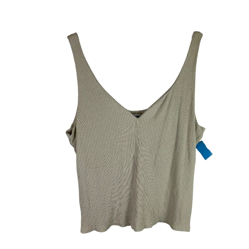 Top Sleeveless By H&m In Cream, Size: Xxl