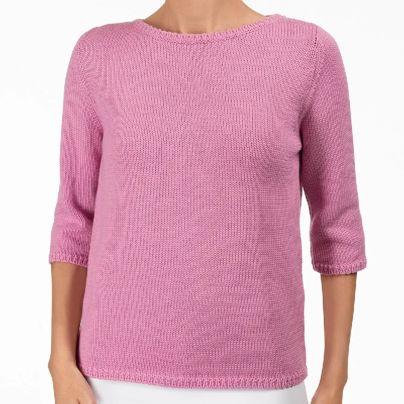 Long Sleeve Pullover in Lavender Pink