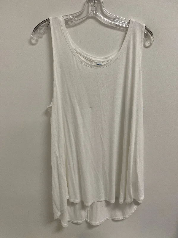 Top Sleeveless By Old Navy In White, Size: Xl