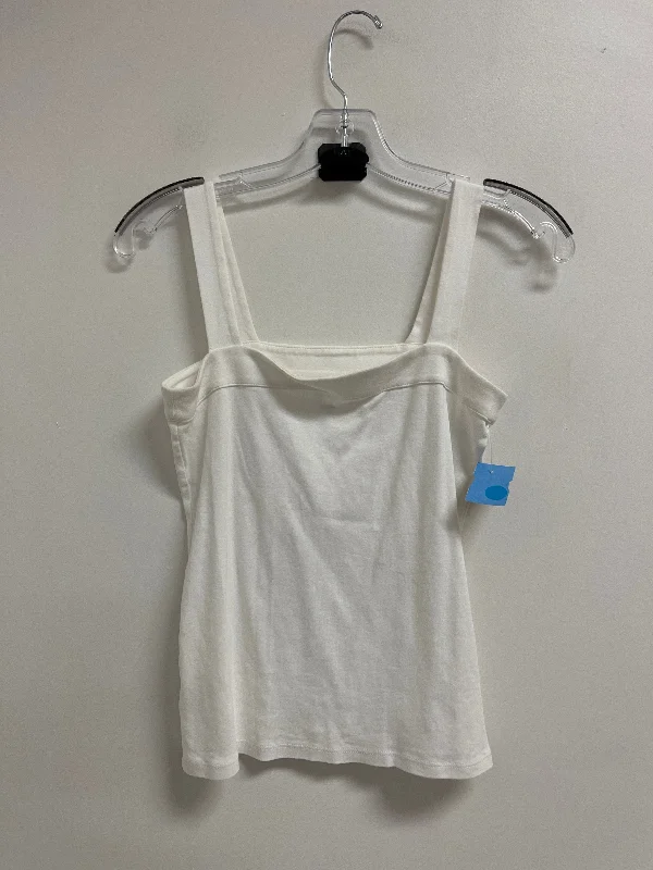 Top Sleeveless By Loft In White, Size: S