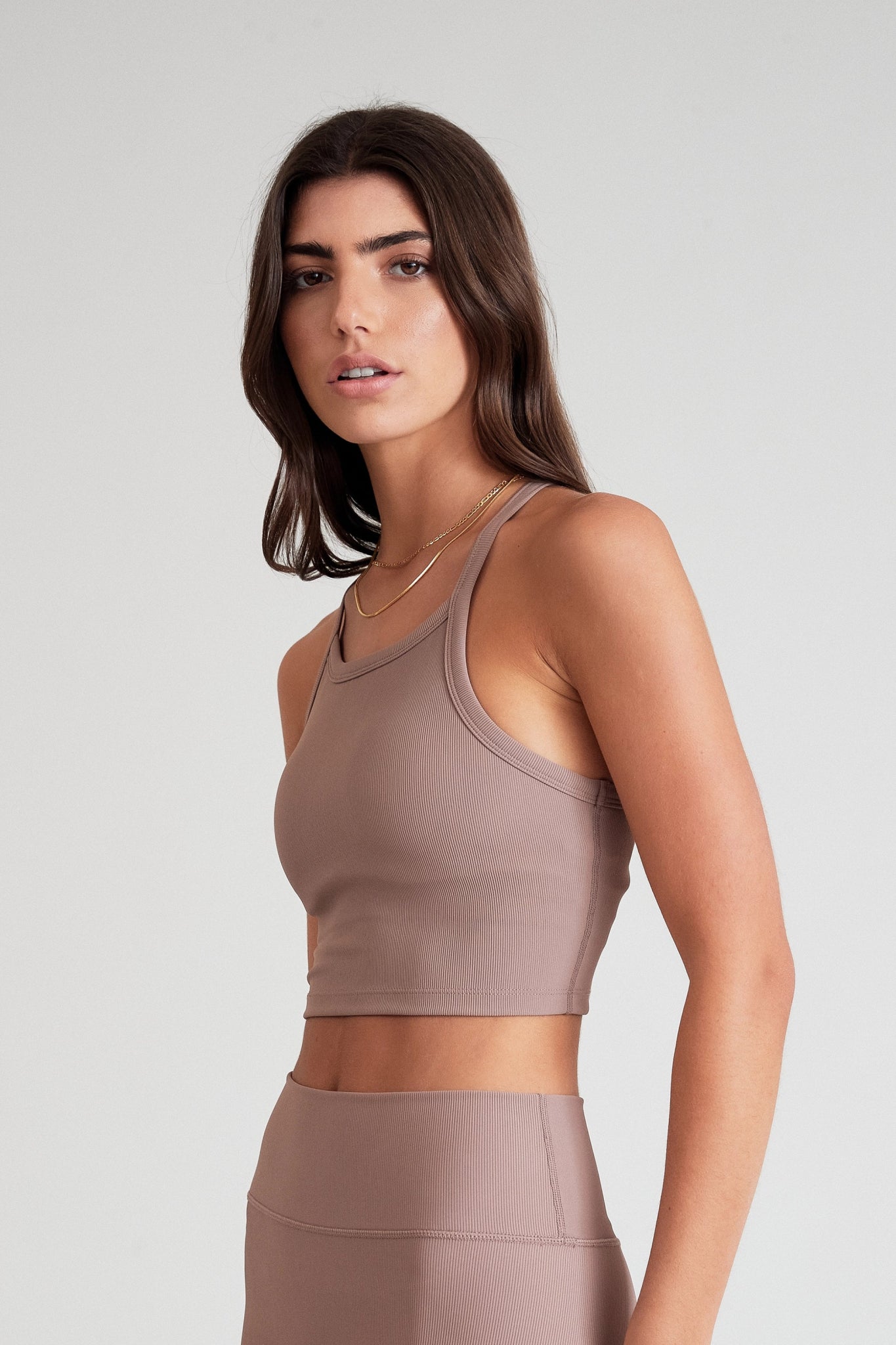 EcoRib Strap Racer Crop