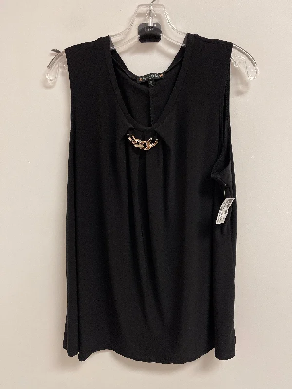 Top Sleeveless By Suzie In The City In Black, Size: 3x