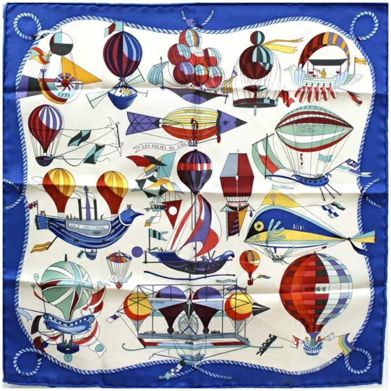 Hermes blue  Silk Scarf (Pre-Owned)