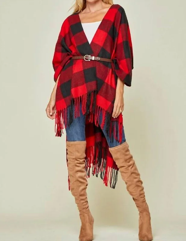 Buffalo Plaid Wrap In Red