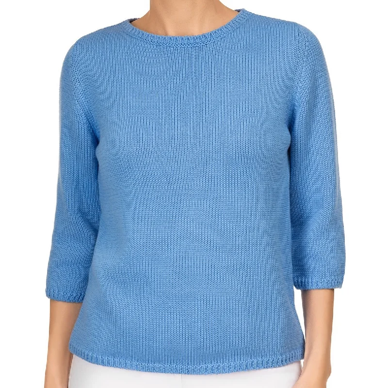 3/4 Sleeve Pullover in Zen Blue