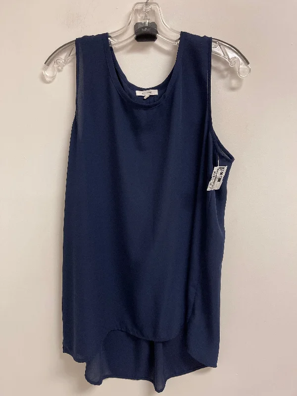 Top Sleeveless By Pleione In Navy, Size: L