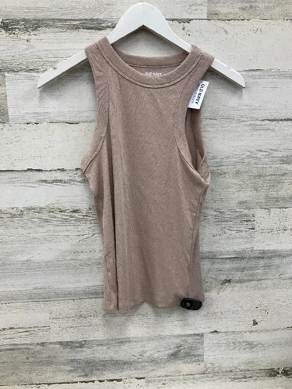 Top Sleeveless By Old Navy In Tan, Size: S