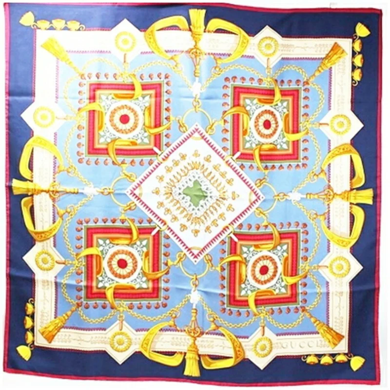 Gucci  Navy Silk Scarf (Pre-Owned)