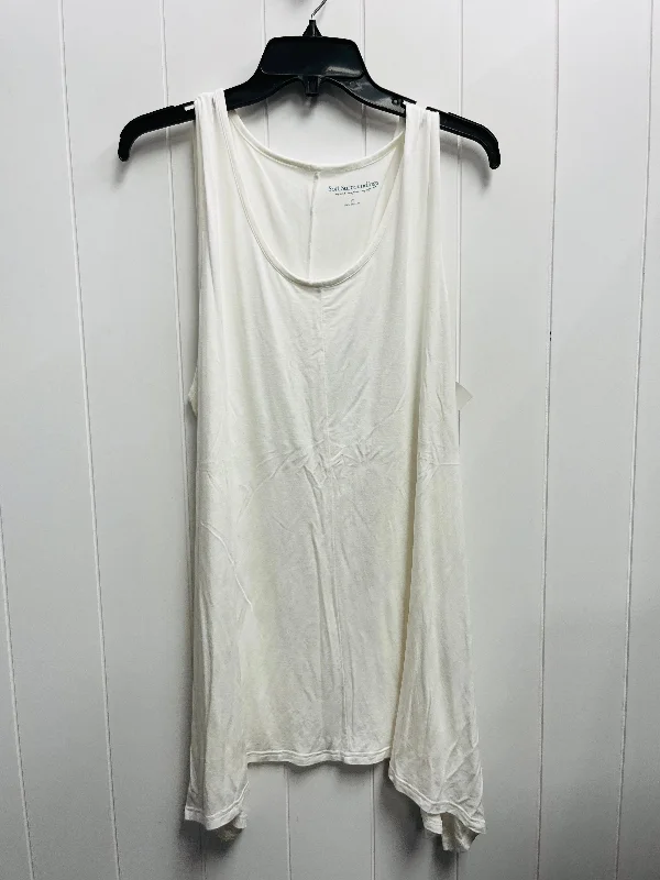 Top Sleeveless Basic By Soft Surroundings In White, Size: 1x