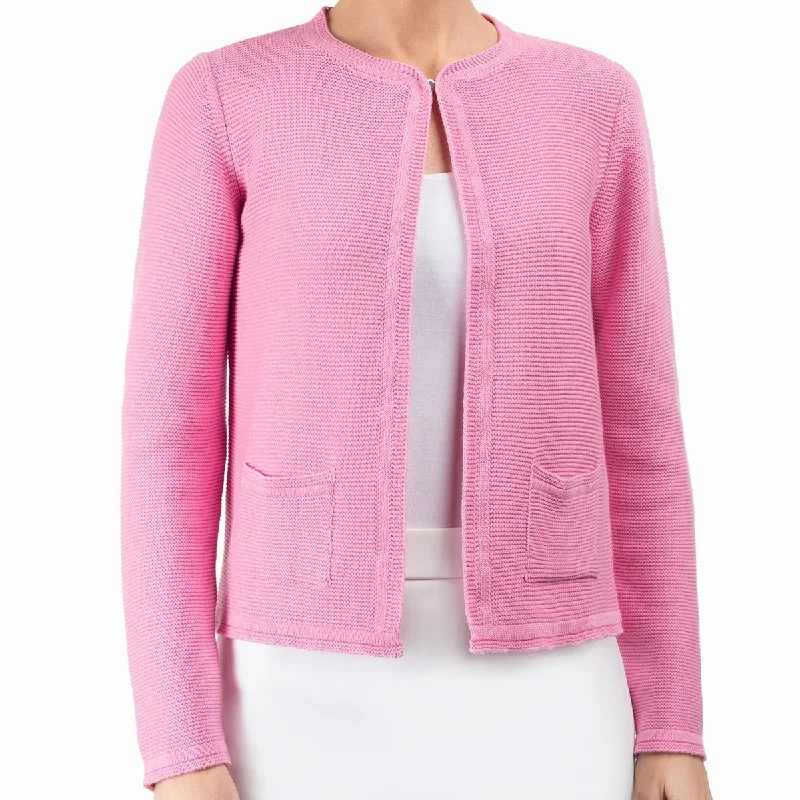 2 Pocket Cardigan in Petal Pink