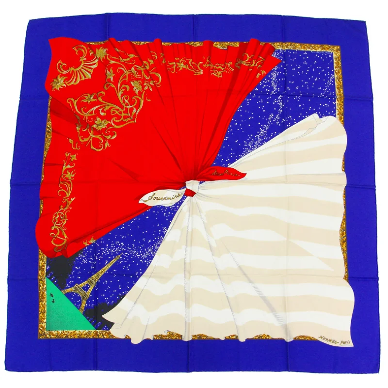 Hermes Navy  Color  Silk Scarf (Pre-Owned)