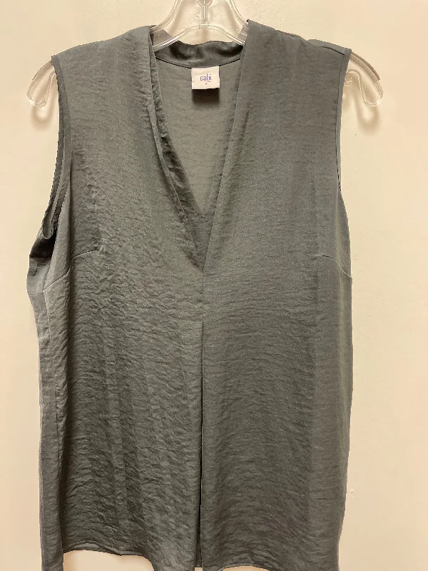 Top Sleeveless By Cabi In Grey, Size: S