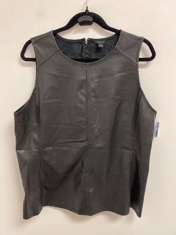 Top Sleeveless By Ann Taylor In Black, Size: L