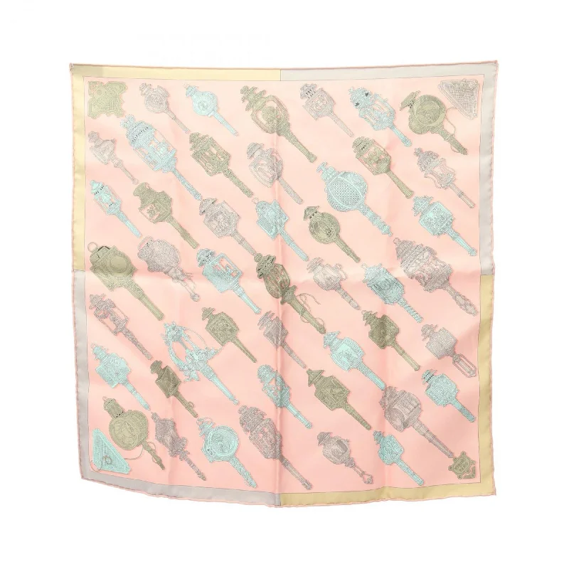 Hermes  pink Silk Scarf (Pre-Owned)