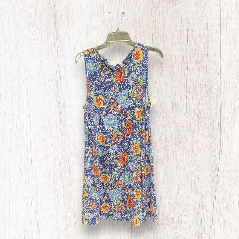 Dress Casual Short By Loft In Blue & Orange, Size: L