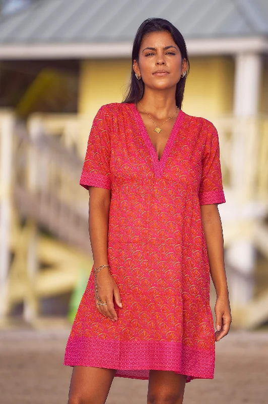 Santorini Kaftan | Clover Pink/Orange