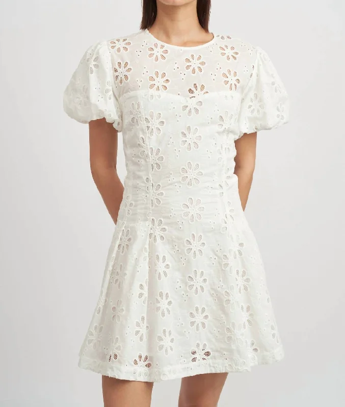 Adina Mini Dress In Off White