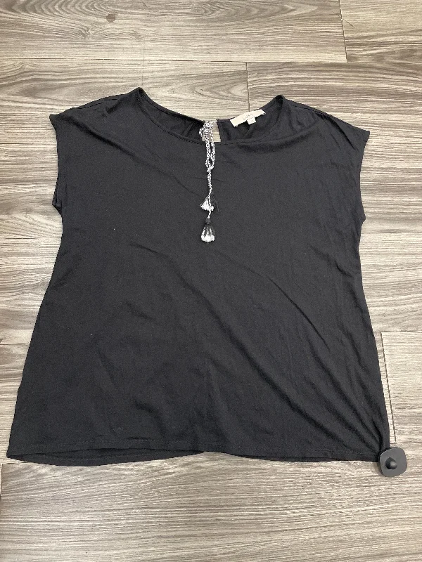 Black Top Short Sleeve Loft, Size L