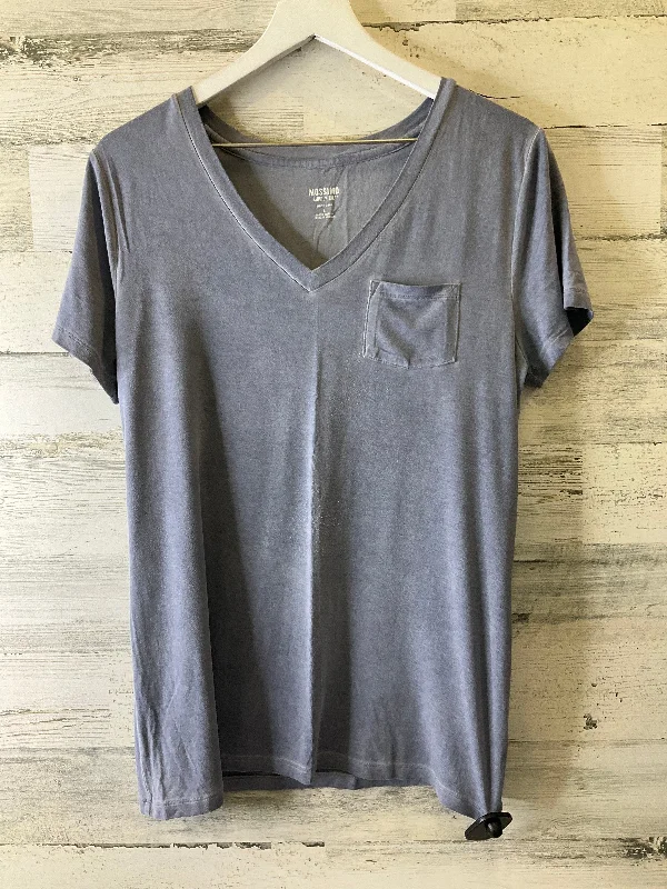 Blue Top Short Sleeve Mossimo, Size L