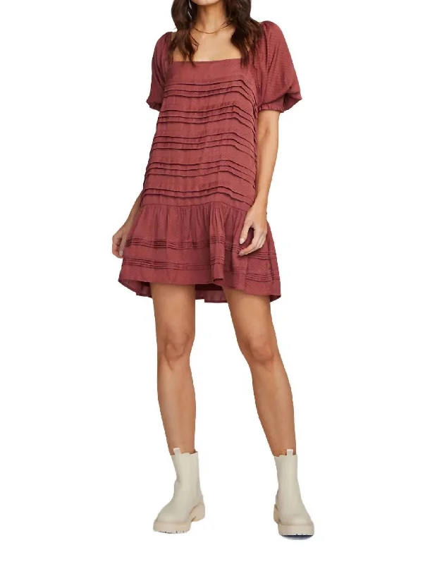 Dream Mini Dress In Mulberry