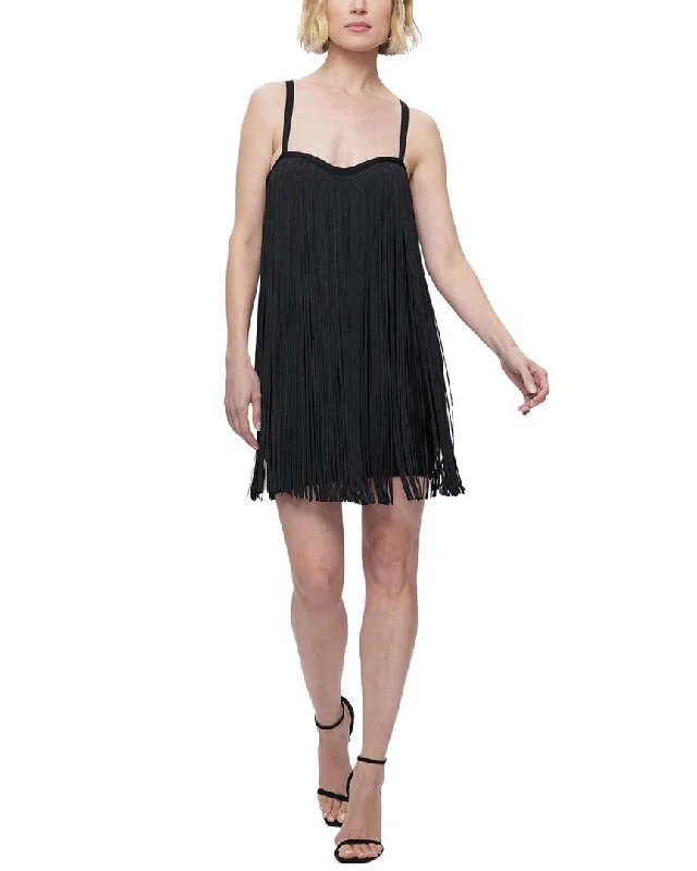 Hervé Léger Fringe Sweetheart Mini Dress