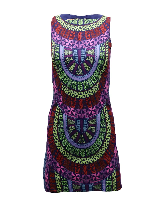 Mara Hoffman Tribal Print Sheath Mini Dress in Multicolor Polyester