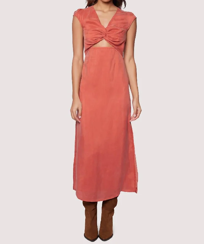 Desert Marigold Maxi Dress In Rust