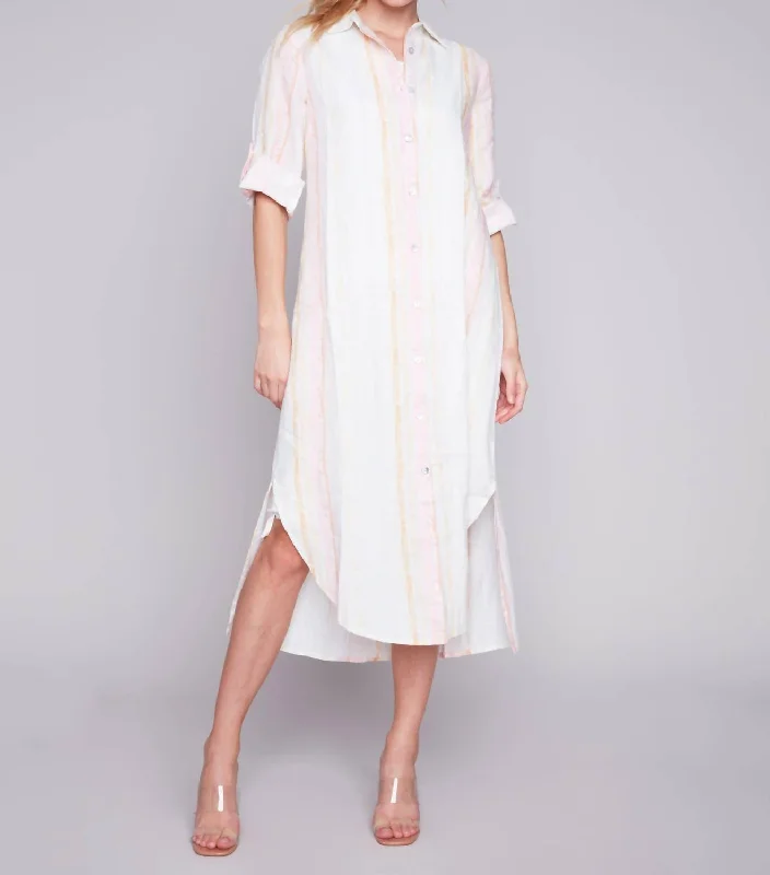 Maxi Tunic Dress In Tulip