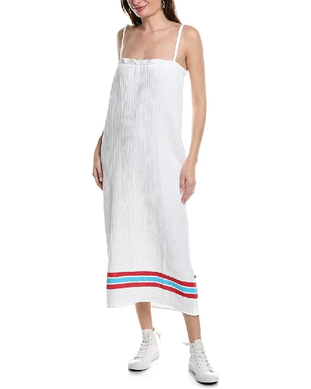 Sol Angeles Crepe Stripe Paperbag Maxi Dress