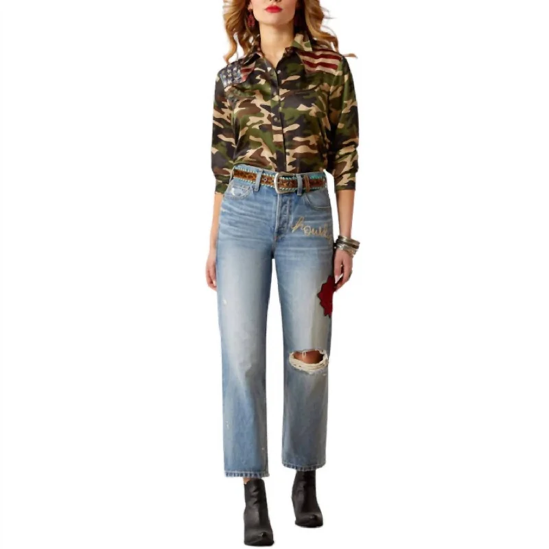 Ultra High Rise Rodeo Quincy Tomboy Straight Leg Jeans In Dominca