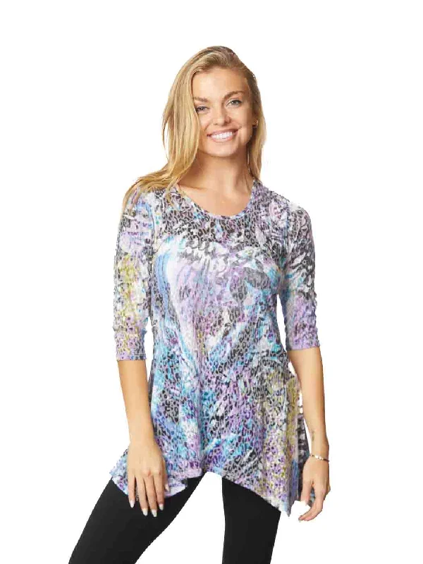 Tianello "Prima Jungle" Print Cotton Burnout "Asbury" Tunic