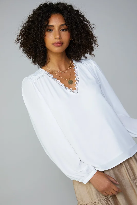 Lace Trim Blouse