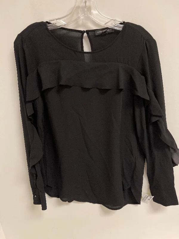 Top Long Sleeve By Banana Republic In Black, Size: Xs