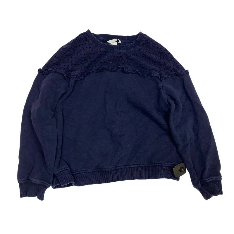 Top Long Sleeve By H&m In Navy, Size: M