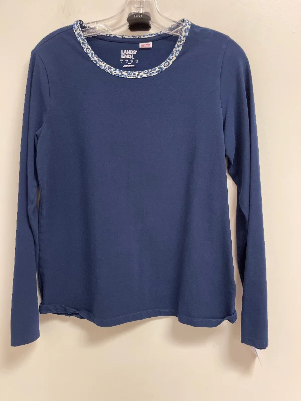 Top Long Sleeve By Lands End In Navy, Size: S