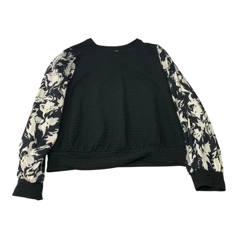 Top Long Sleeve By Porridge In Black, Size: L