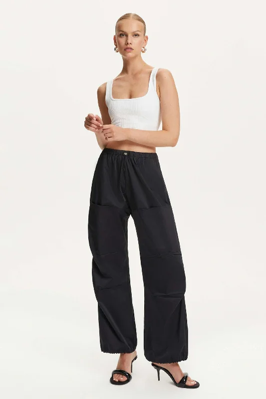 Pleated Satin Loose Fit Pants