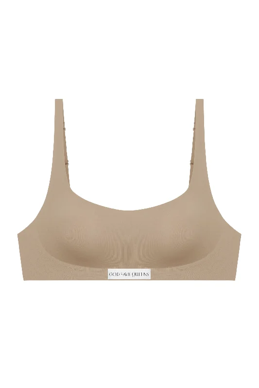 Second Skin Bralette Scoop-Neck Mocha