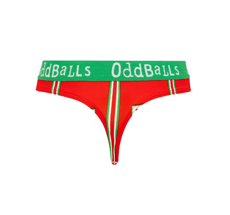 FA Wales Red & Green - Ladies Thong