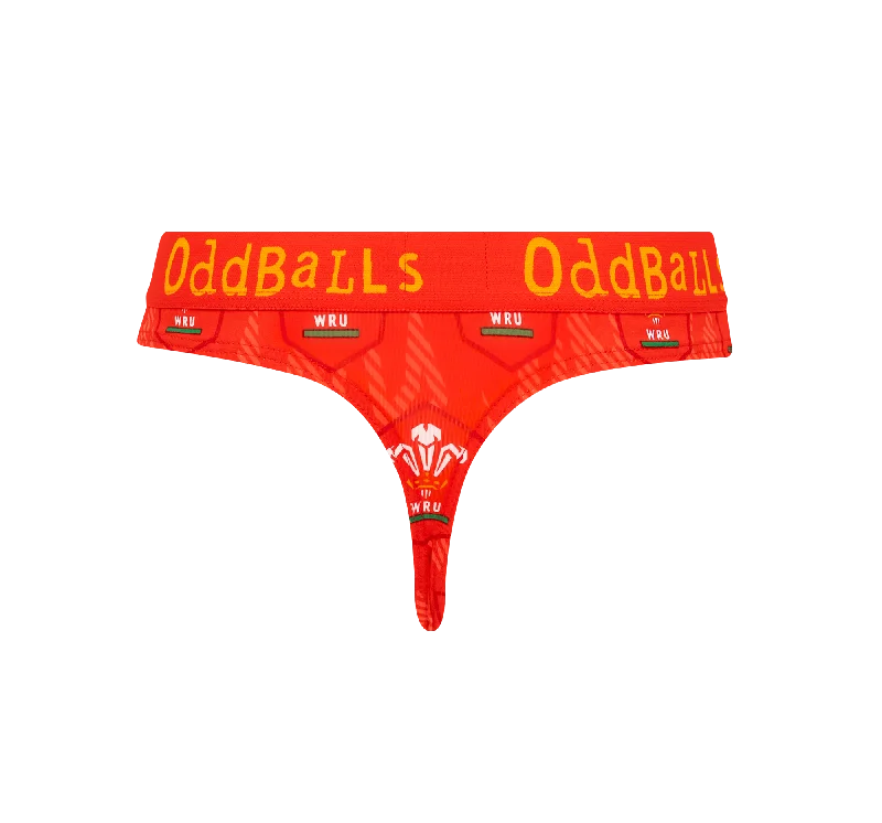 Welsh Rugby Union Flames - Ladies Thong