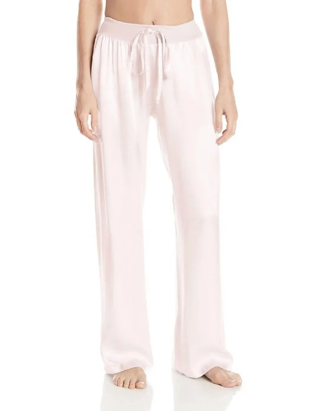 Jolie Satin Pant With Draw String In Blush